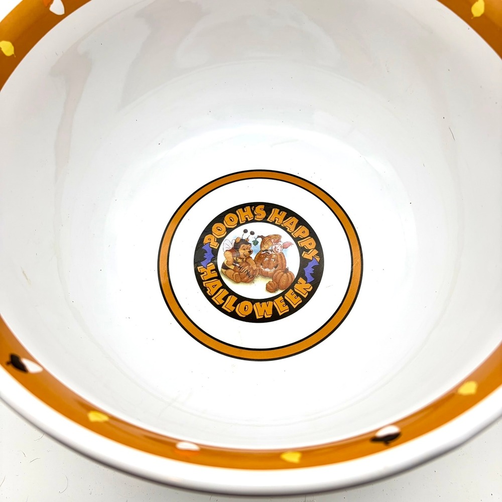 Disney Winnie the Pooh Happy Halloween Large Ceramic Serving Candy Bowl - Picture 2 of 9